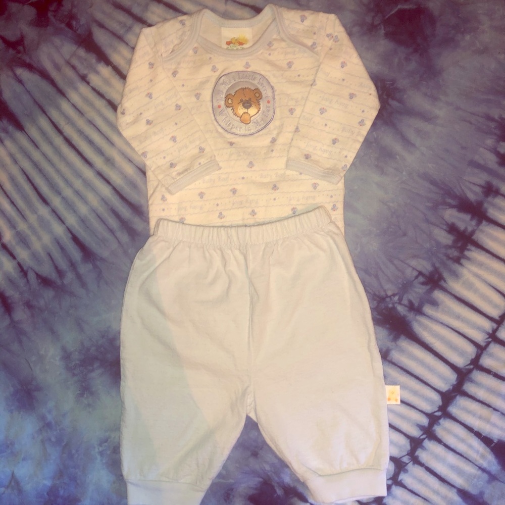 Baby Boy Matching Onesie & Pant 0-3m